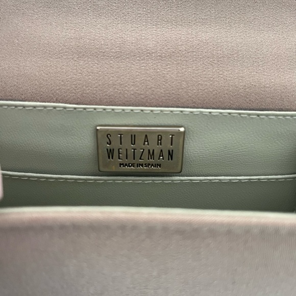 STUART WEITZMAN•taupe evening crossbody bag EUC - Picture 3 of 10
